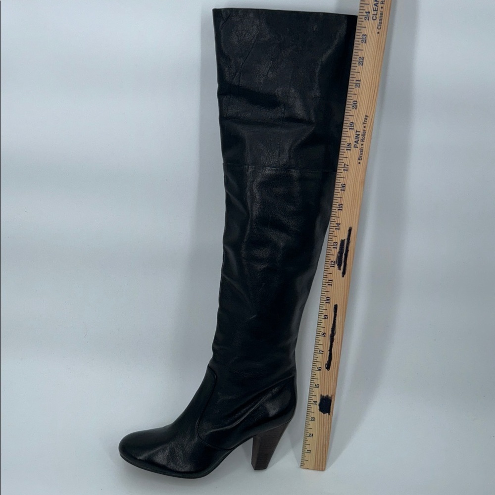 ASH Black Leather Knee-High Heeled Boots Women’s EU 39 / US 8–8.5 - Picture 5 of 10